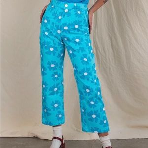 Big Bud Press - Big Flower Blue Work Pants Size S